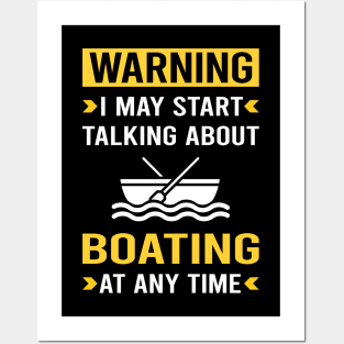 Warning Boating Boat Boats Posters and Art